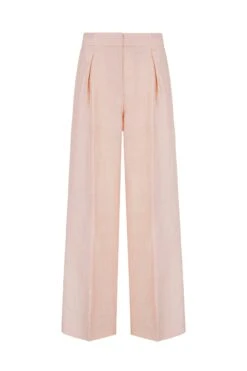 Rappalo Wide Leg Trousers Pink Luxe Linen