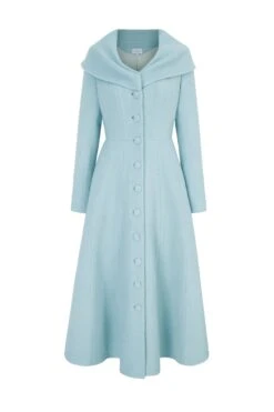 Cumbria Formal Coat Dress Duck Egg Wool Crepe