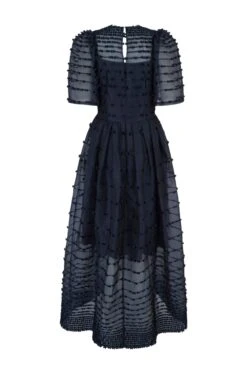 Maria Organza Bow Midi Dress 10 Maria Organza Bow Midi Dress -Lady Style Wear 127