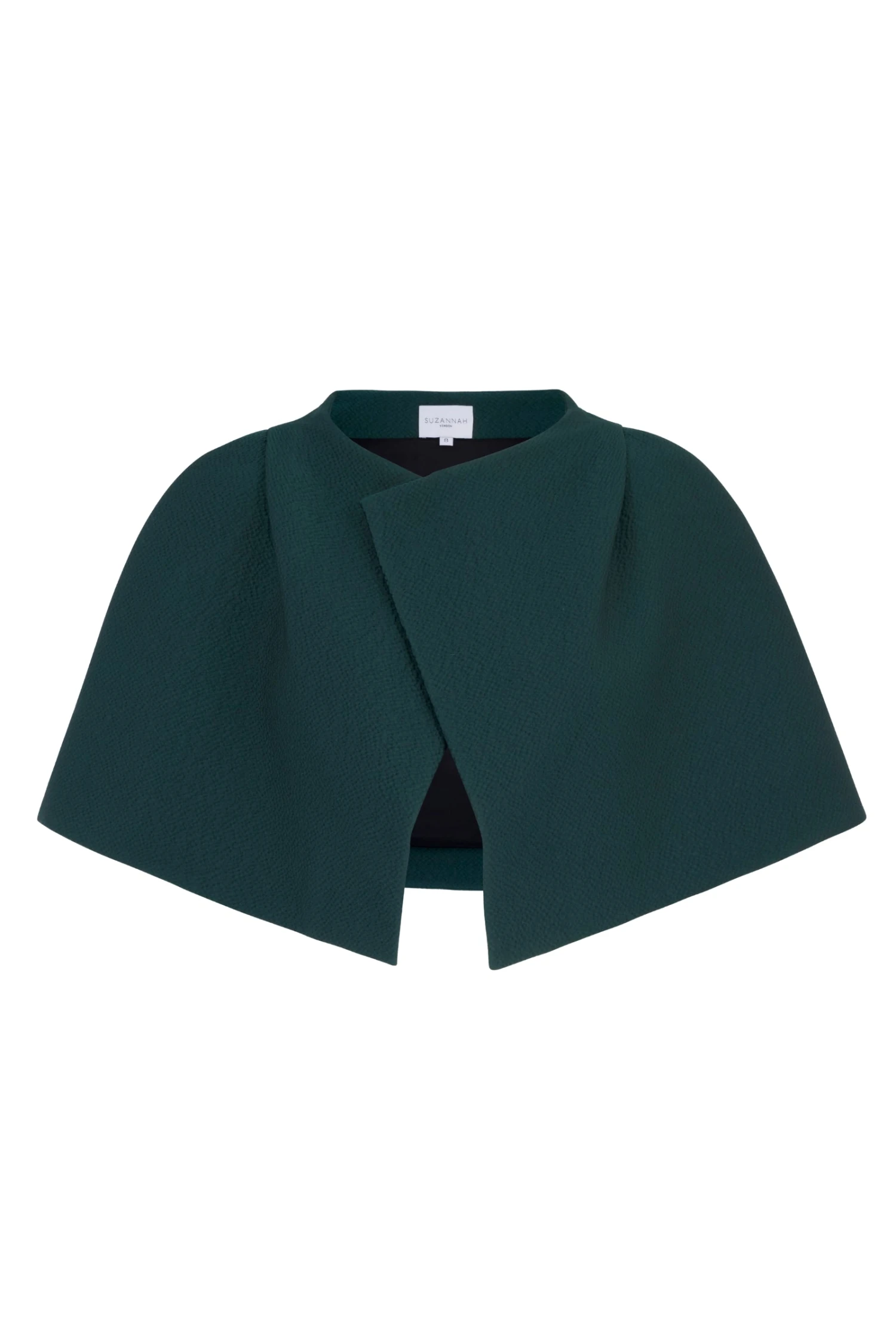 Delphine Forest Green Dress, Cape & Crystal Brooch 6 Delphine Forest Green Dress, Cape & Crystal Brooch - Image 4