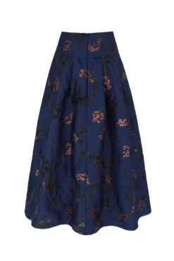 Clara Skirt Navy Floral Fil Coupè -Lady Style Wear 14 3e6bfe46 c76d 4ffa 83d8 0b6d6c9dc880