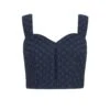 Remy Structured Bodice Top Navy Diamond Cloqué -Lady Style Wear 1 c8633241 6908 4593 9e58 5c606b7be116