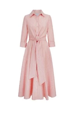 Rimini Dress Blush Geometric Cloqué