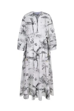 Pandora Bahamas Long Cotton Kaftan Dress X Susannah Garrod