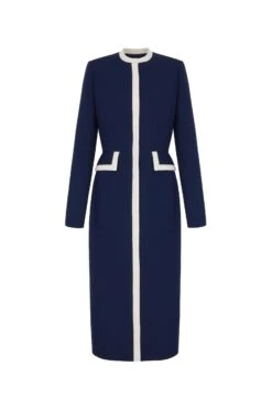 Simple Coat Dress Navy