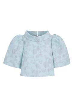 Clara Top & Skirt Floral Matelassé Eucalyptus Set -Lady Style Wear 25 a120f66f a627 48c8 82d2 3efdba21e68b