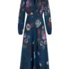 Baroque Silk Tea Dress Midnight Painterly Floral 1 Baroque Silk Tea Dress Midnight Painterly Floral -Lady Style Wear 2 44cd3d05 6a87 422c a36c a7b835931255
