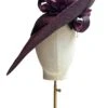 Bow Sidesweep Hat Aubergine X Juliette Botterill 1 Bow Sidesweep Hat Aubergine X Juliette Botterill -Lady Style Wear 482