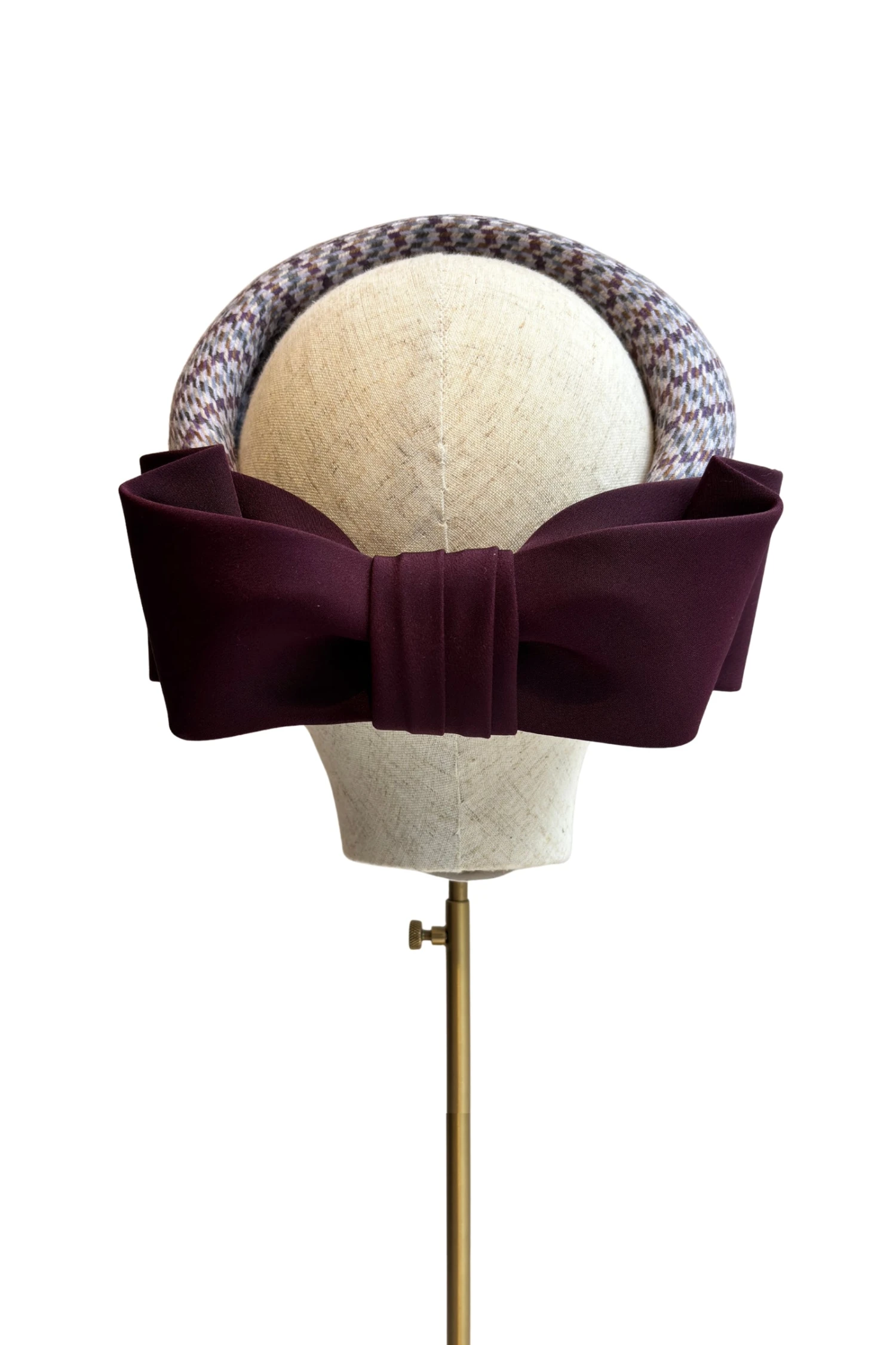 Houndstooth Tweed Checked Millinery Halo X Jane Taylor 5 Houndstooth Tweed Checked Millinery Halo X Jane Taylor - Image 3