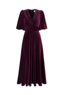 Holland Dress Velvet Plum