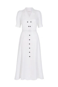 White Flippy Wiggle Dress