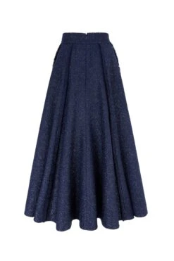 Zelda Full Skirt Metallic Navy Tweed 9 Zelda Full Skirt Metallic Navy Tweed -Lady Style Wear 6 ed07a009 0006 4307 b2fc 309f674f1f5c