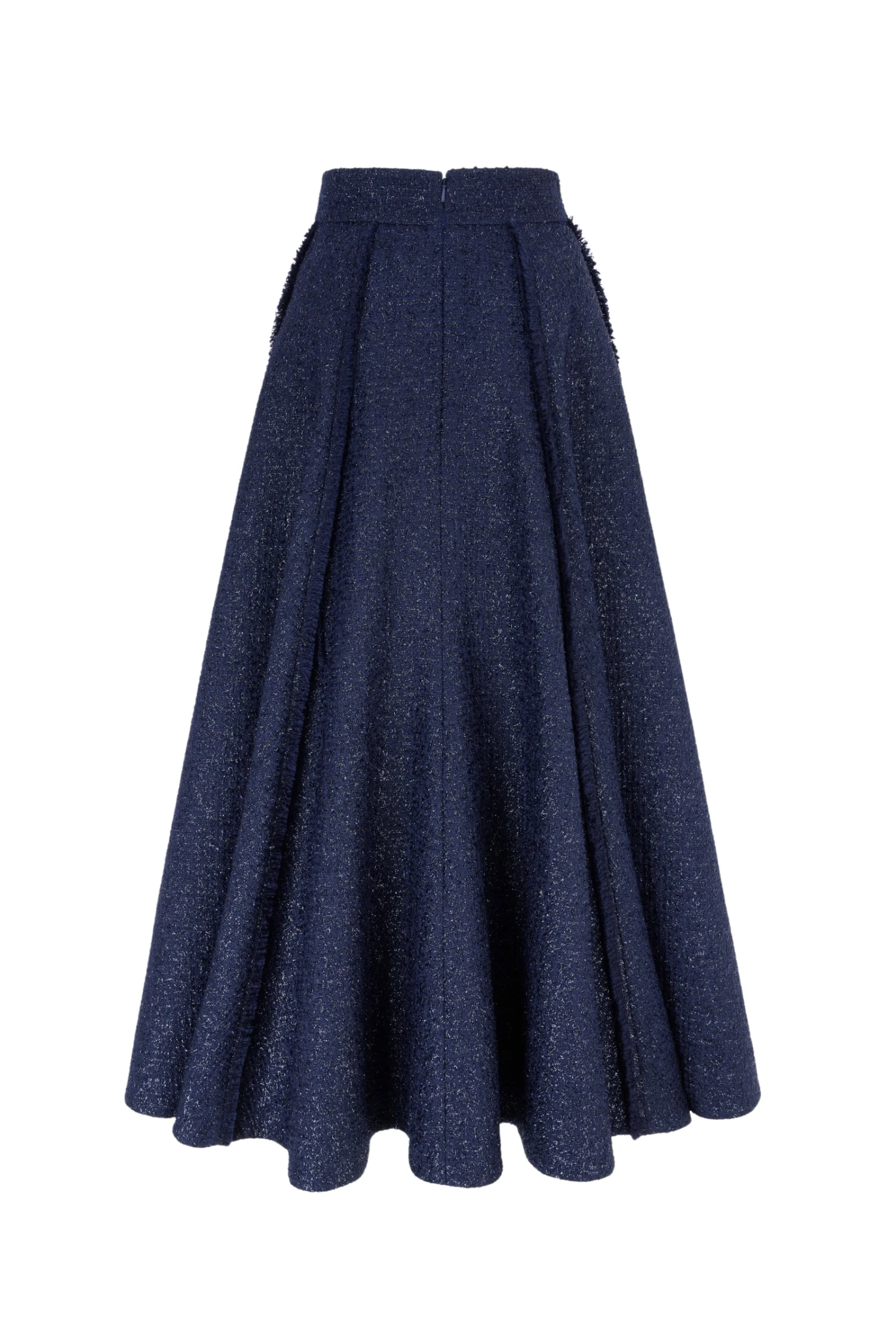 Zelda Full Skirt Metallic Navy Tweed 5 Zelda Full Skirt Metallic Navy Tweed - Image 3