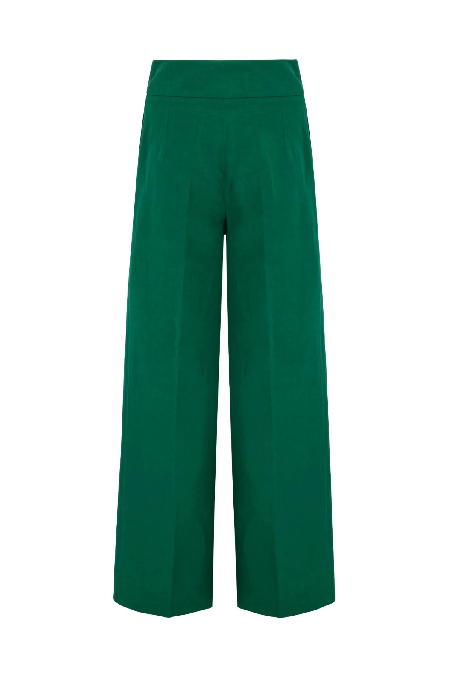 Rappalo Wide Leg Trousers Green Linen 5 Rappalo Wide Leg Trousers Green Linen - Image 3