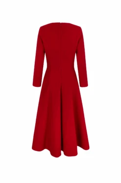 Arlena Midi Dress Ruby Cloqué -Lady Style Wear 8