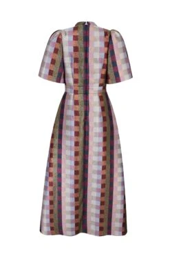 Delphine Dress Metallic Check 8 Delphine Dress Metallic Check -Lady Style Wear 91