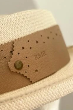 Amalfi Straw Hat -Lady Style Wear AmalfiMonogramCloseUpWEB