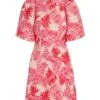 Annabel Bow Dress Palm Jacquard
