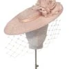 Aurelia Disc Hat With Veil 2 Aurelia Disc Hat With Veil -Lady Style Wear AureliapinkWEB