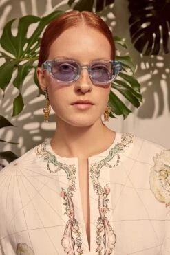 Barbados Maps Cotton Kaftan Dress (below Knee) -Lady Style Wear BarbadosMapsKaftanmodel2WEB