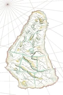 Barbados Maps Cotton Kaftan Dress (below Knee) -Lady Style Wear Barbados Maps Kaftan Print Close up 2 WEB