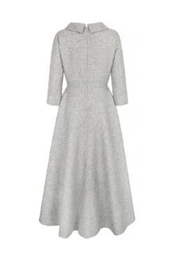 Blythe Midi Dress Metallic Tweed Winter Sky 10 Blythe Midi Dress Metallic Tweed Winter Sky -Lady Style Wear BlytheMidiGlimmerTweedWinterSkyBackHIGHWEB