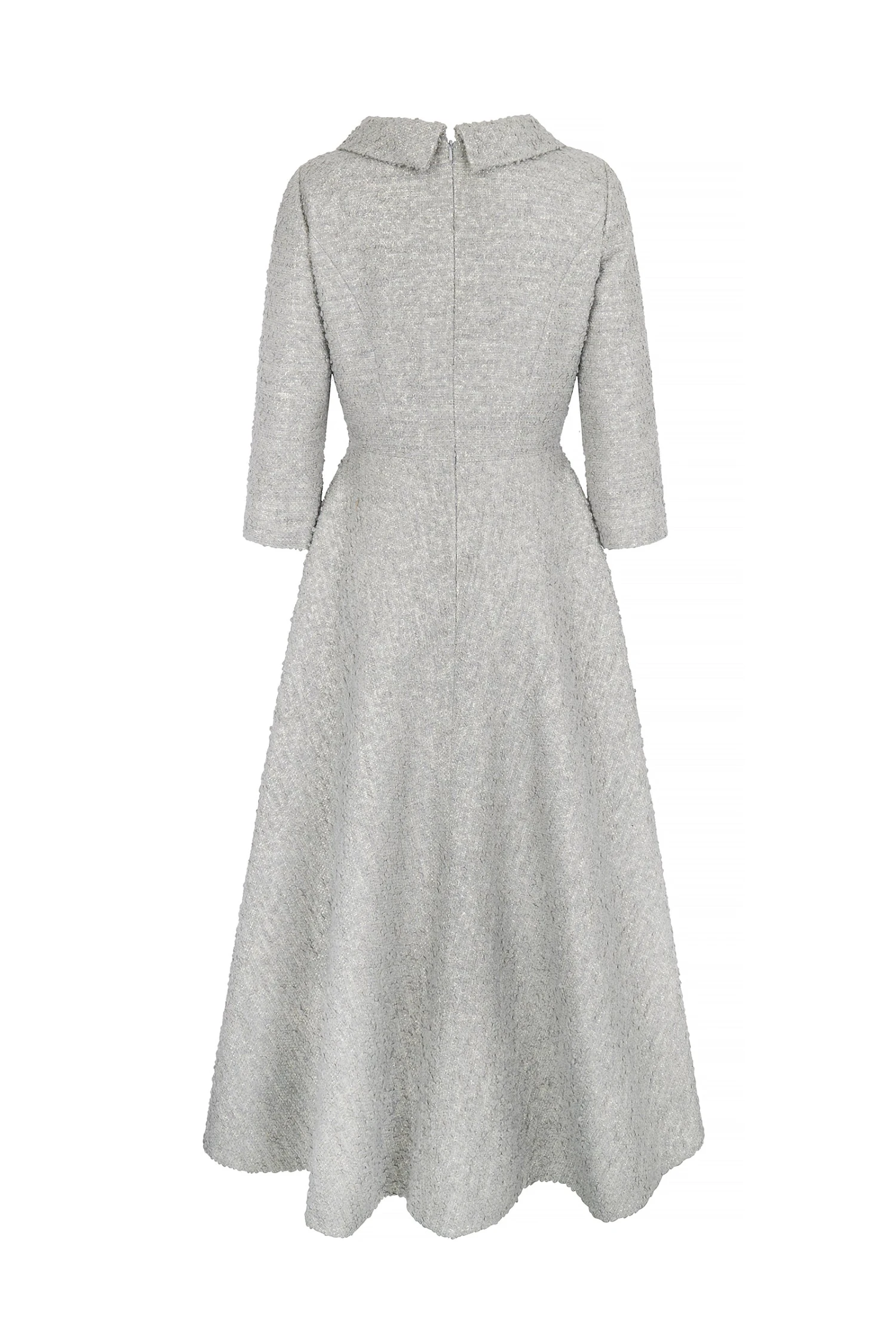 Blythe Midi Dress Metallic Tweed Winter Sky 5 Blythe Midi Dress Metallic Tweed Winter Sky - Image 3