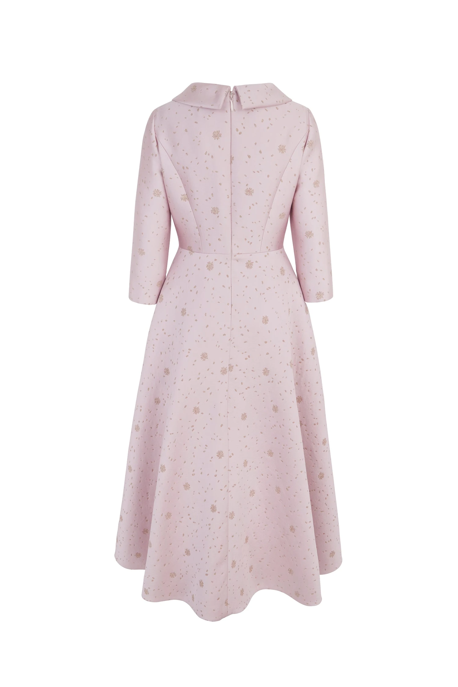 Blythe Midi Dress Pink Petal Jacquard 5 Blythe Midi Dress Pink Petal Jacquard - Image 3