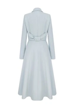 Boston Formal Coat Dress Eucalyptus Wool Crepe 9 Boston Formal Coat Dress Eucalyptus Wool Crepe -Lady Style Wear BostonCoatEucalyptusbackWEB