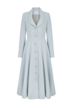 Boston Formal Coat Dress Eucalyptus Wool Crepe