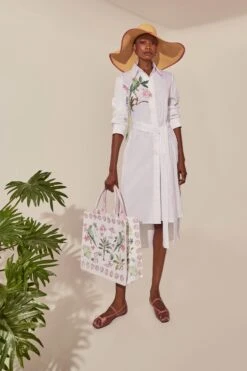Cassie Embroidered Shirt Dress -Lady Style Wear Cassiemodel1WEB
