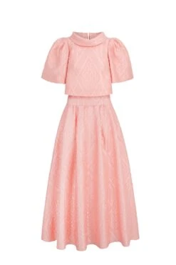 Clara Set Blush Geometric Cloqué