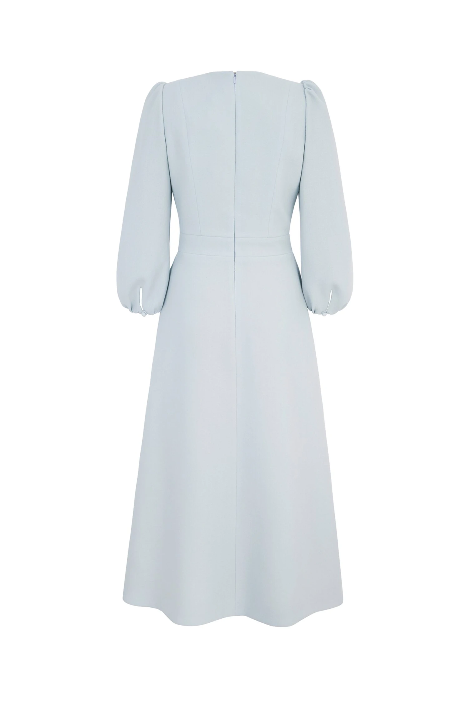 Clemmie Dress Wool Crepe Eucalyptus 5 Clemmie Dress Wool Crepe Eucalyptus - Image 3