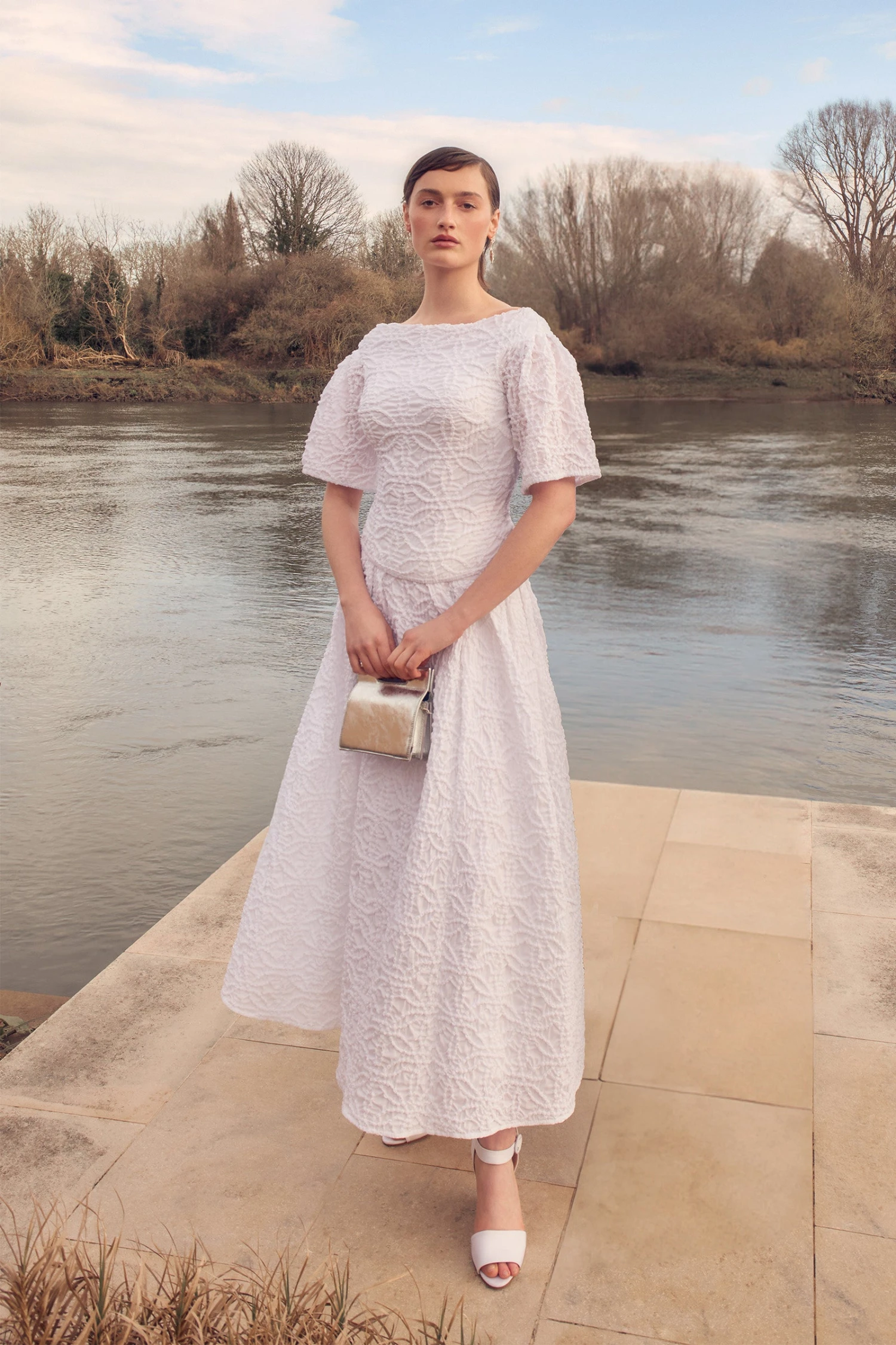 Darcy Smocked Cotton White Set 4 Darcy Smocked Cotton White Set - Image 2