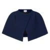 Delphine Cape Navy Cloqué 1 Delphine Cape Navy Cloqué -Lady Style Wear DelphineCapeNavyFrontWEB