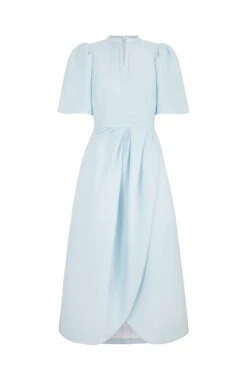 Delphine Dress Ice Blue Cloqué