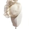 Dotty Straw And Tulle Perching Beret 2 Dotty Straw And Tulle Perching Beret -Lady Style Wear DottyHatcreamWEB