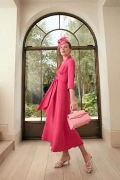 Fontaine Silk Crepe Raspberry -Lady Style Wear FontaineSilkCrepeRaspberryNEWOct25Shoot model1 ProductPageWebSize