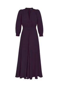 Gabriella Dress Blackcurrant Floral Cloqué