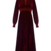 Velvet Grandad Dress Ruby -Lady Style Wear GrandadVelvetRubyFront