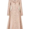 Hunter Coat Dress Metallic Tweed Rose Gold -Lady Style Wear HunterCoatGlimmerTweedBlushFrontHIGHWEB