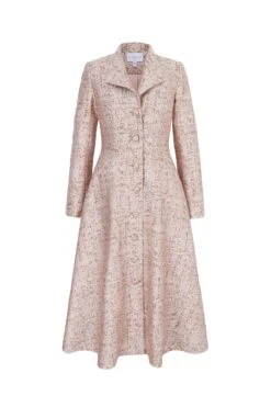 Hunter Coat Dress Soft Pink Molten Jacquard