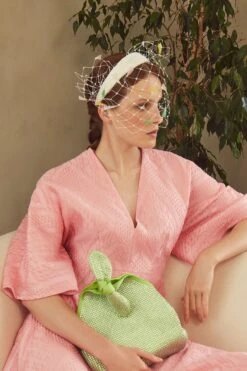 Dancing Queen Rainbow Veiled Headband X Awon Golding 7 Dancing Queen Rainbow Veiled Headband X Awon Golding -Lady Style Wear Katya Coral Product Page Web Size 1