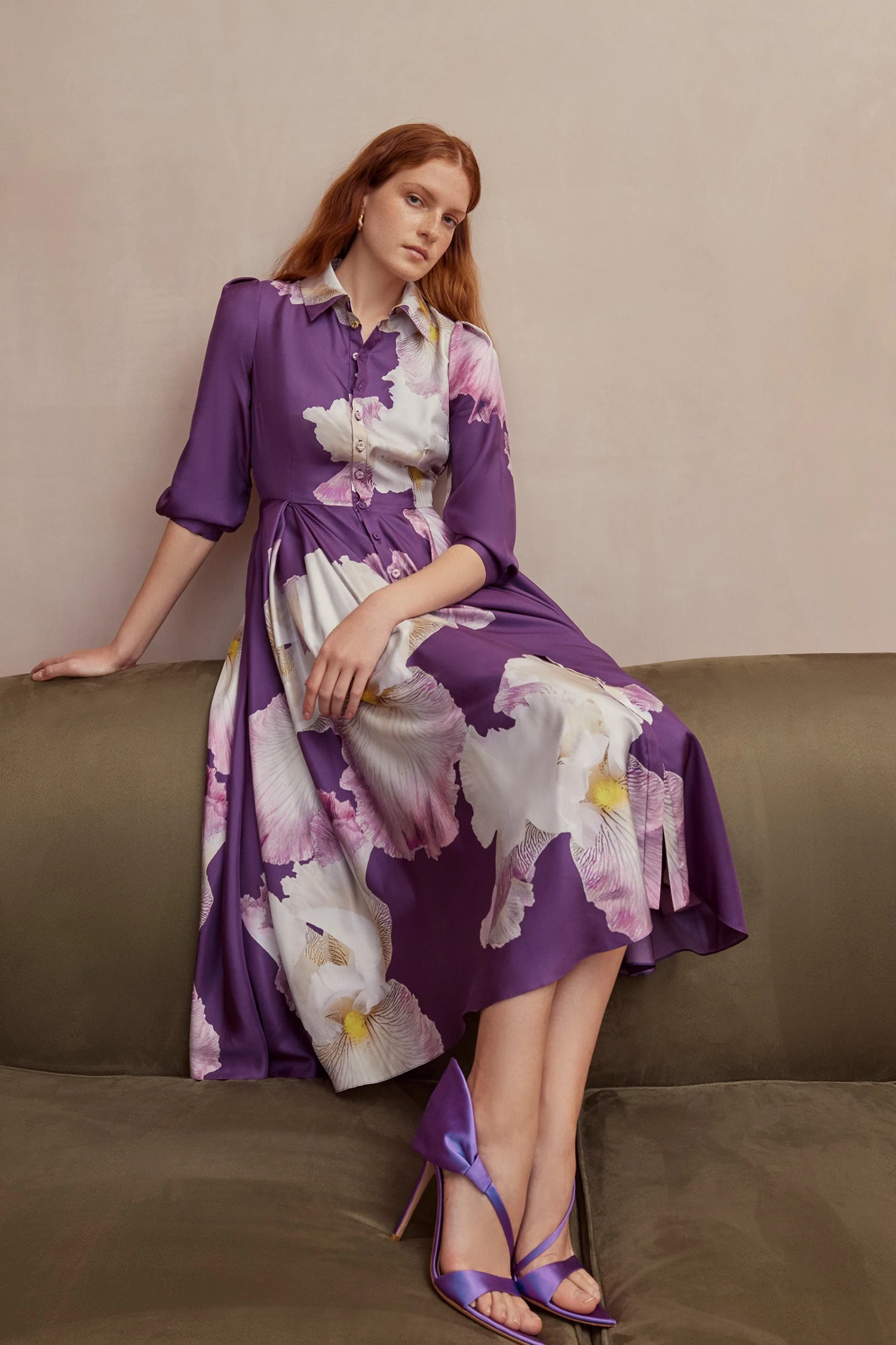 Montecito Silk Shirt Dress Purple Iris X Rachel Levy 4 Montecito Silk Shirt Dress Purple Iris X Rachel Levy - Image 2