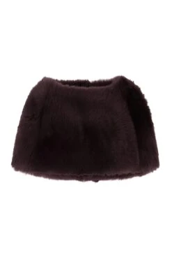 Nebraska Sheepskin Cape Aubergine