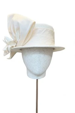 Orchid Boater Sustainable Hat X Ruth Ravenscroft