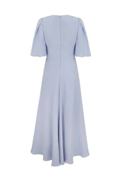 Paige Dress Breeze Blue Silk Crepe 7 Paige Dress Breeze Blue Silk Crepe -Lady Style Wear PaigeBreezeBluebackHIGHWEB