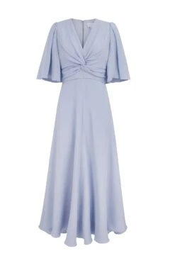 Paige Dress Breeze Blue Silk Crepe