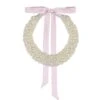 Embellished Pearl Bead Collarette Pink