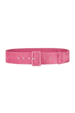 Fuchsia Suede Waist Belt